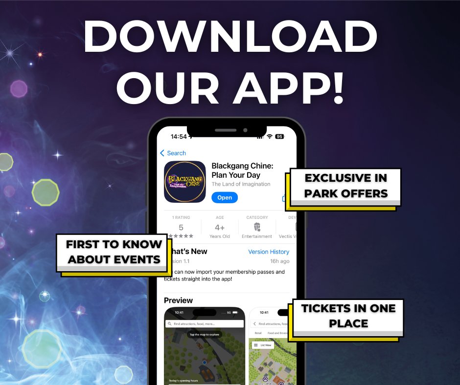🎉 Exciting news, adventurers! 🌟 Have you heard about the Blackgang Chine app? 📱✨

It's your ultimate companion for an unforgettable day of fun.

📲 - Available in your app store