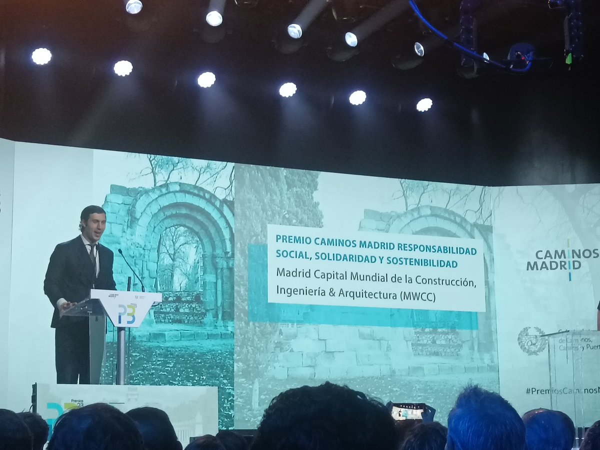 Hoy se están entregando los premios de la Demarcación de Madrid del Colegio de Ingenieros de Caminos Canales y Puertos.