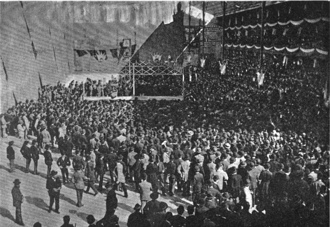 OldArg1810's tweet photo. El 13 de abril de 1890 se constituyó la Unión Cívica como partido político, bajo la presidencia de Leandro Alem, luego de un acto masivo en el popular Frontón Buenos Aires. Dicho acto fue convocado por las distintas figuras de la oposición al gobierno de Juárez Celman y sirvieron como oradores Bartolomé Mitre, Aristóbulo Del Valle, Vicente F. López, Bernardo de Irigoyen, Pedro Goyena y el mismo Alem.