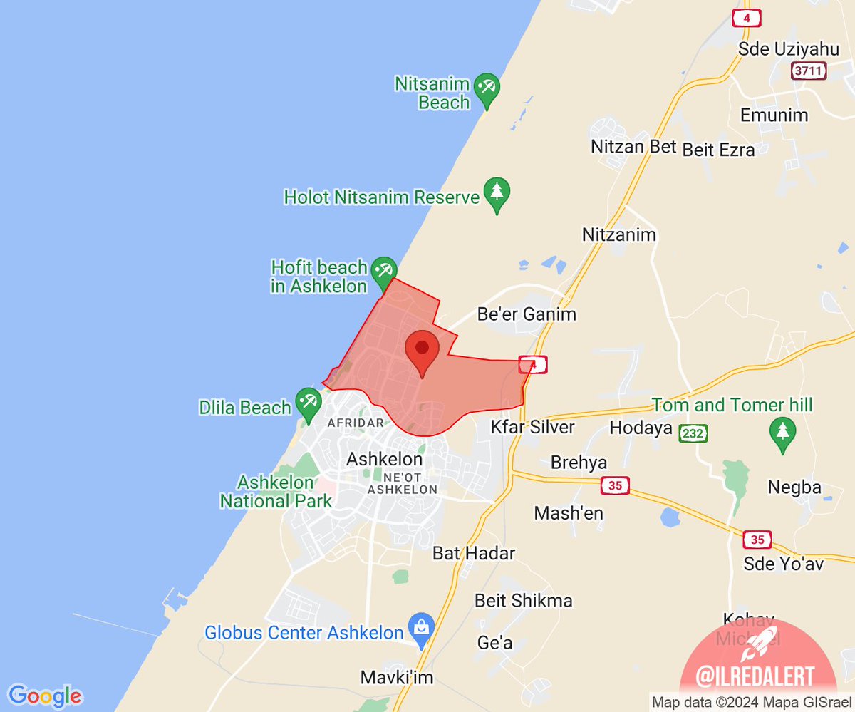 Red Alert [22:01:30] - 1 Alert: • Western Lakhish — Ashkelon - North #Israel #RocketAlert #RedAlert