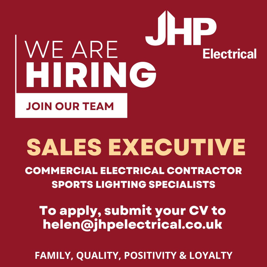 🌟 Join Our Team! 🌟

Are you a driven sales professional looking to take the next step in your career? Look no further!
If you're ready to take the next step in your career journey, send your CV to helen@jhpelectrical.co.uk

#SalesExecutive