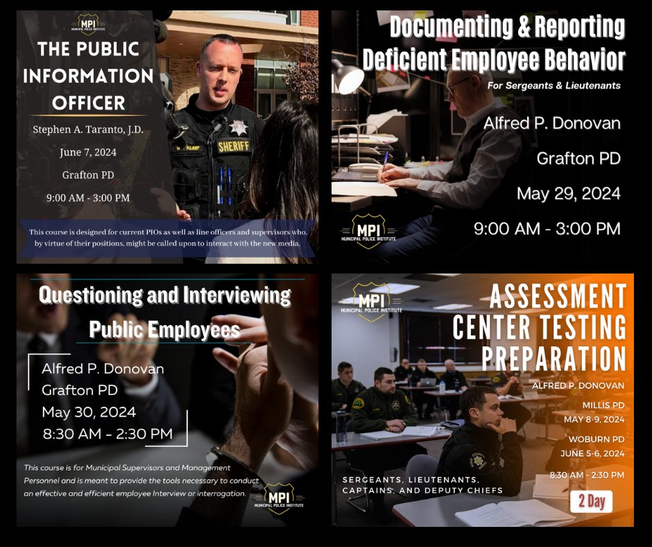 Upcoming MPI May-June seminars!
Click the link below to read more!
mpitraining.com/events/
#police #policetraining #lawenforcement #lawenforcementtraining #massachusetts #mpi #leadership #trainwiththebest #training #lastchance