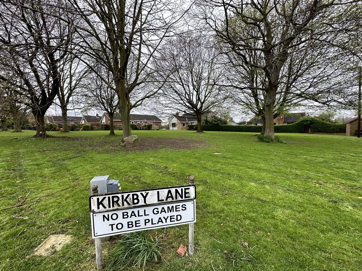 A rural #NoBallGames (to be played). I mean, who would imagine that you might be able to play on a big green space in the middle of a village?