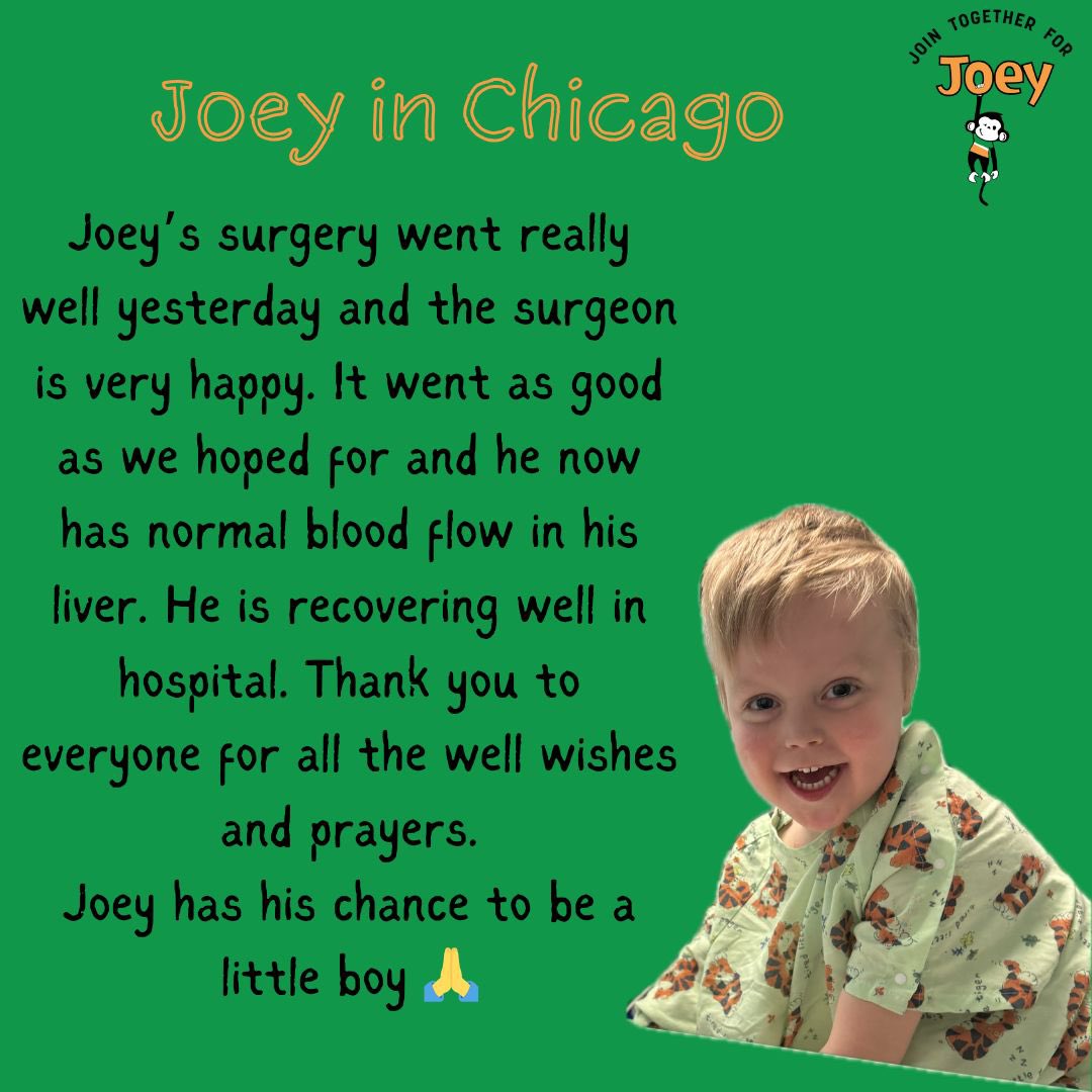 Joey in Chicago update Week 3💚🤍💛
#jointogetherforjoey
