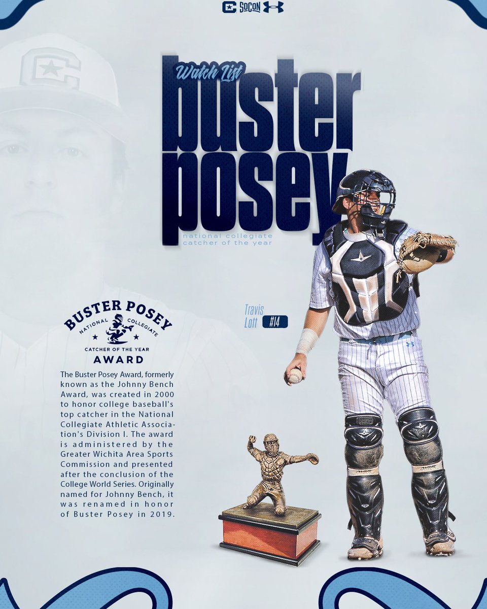 Travis Lott has been named to the @Wichita_Sports 2024 Buster Posey National Collegiate Catcher of the Year Watch List! #OurMightyDogs x @travislott14