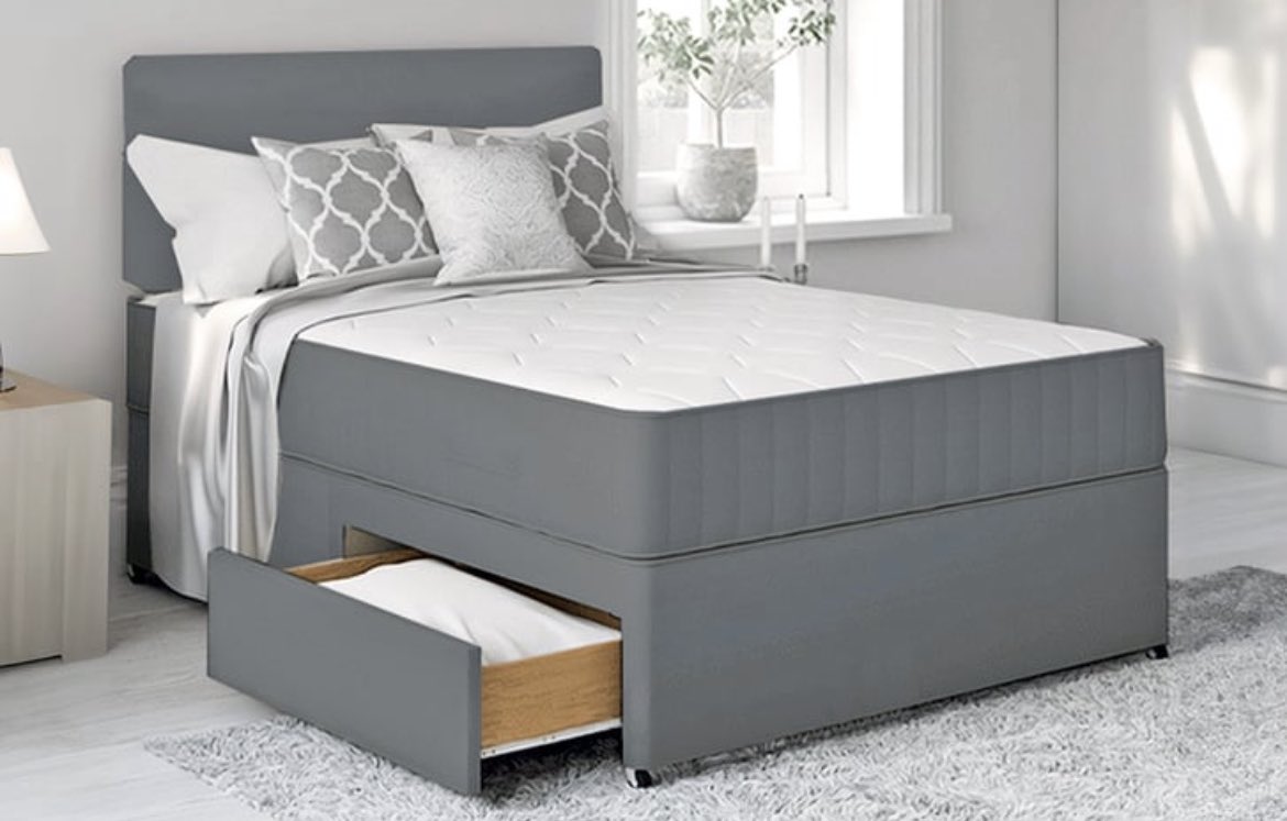 Get this Divan bed with mattress and headboard from ONLY £79! Check it out here ➡️ awin1.com/cread.php?awin…