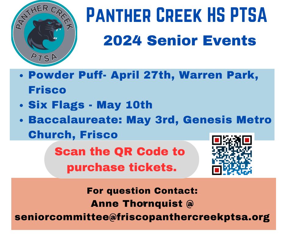 Join us in celebrating the upcoming graduates of the Class of 2024 alongside the PTSA! Act quickly, as there are only a few remaining events to participate in and enjoy the festivities!