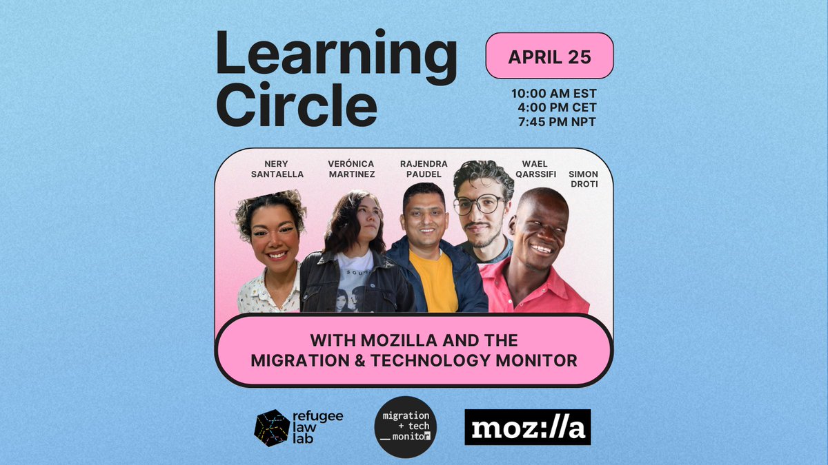 From robo-dogs at the border to the surveillance of migrant workers, technology has infiltrated migration. Join #MozillaAlumni Petra Molnar & The Migration and Technology Monitor for a discussion about the impacts of migration technologies⤵️ bit.ly/3U1SJAW