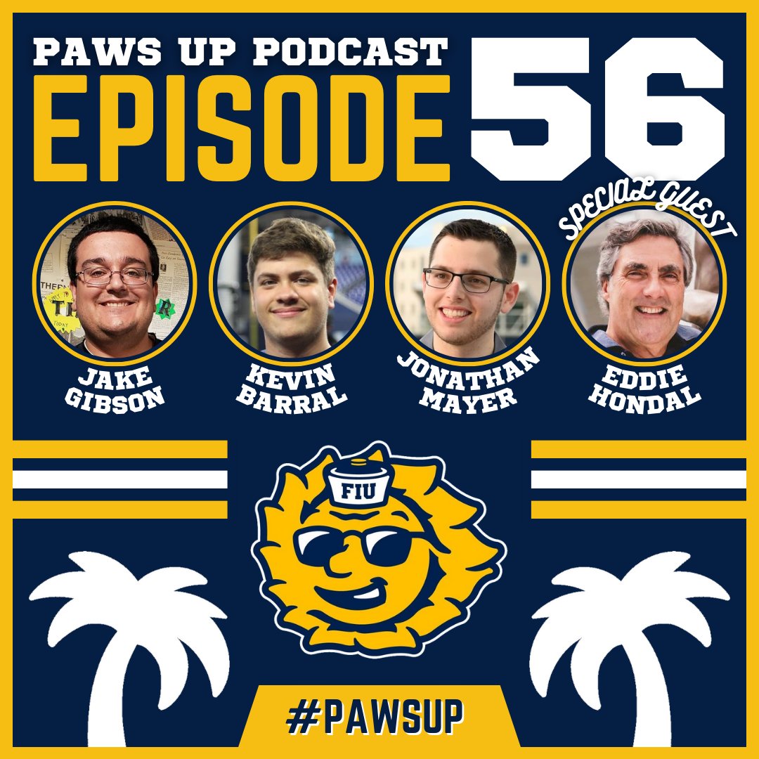 Always down for an FIU story. 😸 Episode 56 of the Paws Up Podcast is tonight at 8pm, featuring @Eddie_FIU. #FIU | #Panthers | #PawsUp