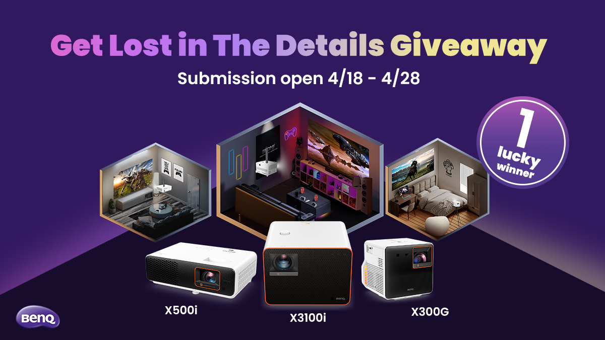 🎮 From April 18th-28th, you have the chance to win an X-Series projector, with a 100' projector screen and ceiling mount! 🚀 Immerse yourself in the vivid details of your favorite games.
🎉 Submit your entries here and best of luck!
gleam.io/HxOIU/benq-lvl…
