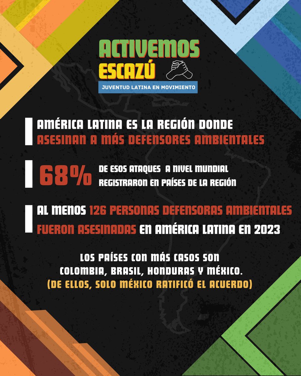 Más de la mitad de los asesinatos a activistas ambientales ocurren en América Latina y el Caribe. Al menos 126 personas defensoras ambientales fueron asesinadas en 2023 🛑 1/6 🧵👇