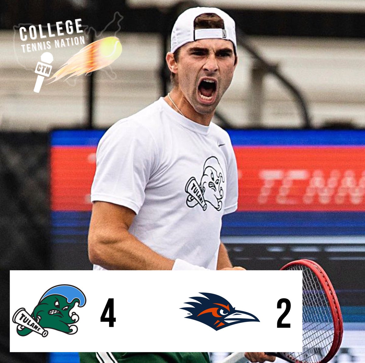 NO. 10 SEED TULANE MOVES ON 🌊 

Final Score:
Tulane def. UTSA 4-2

#10 seed Tulane defeats #7 seed UTSA in the first round of the AAC Tournament, and moves on to face SMU in the Quarterfinals.