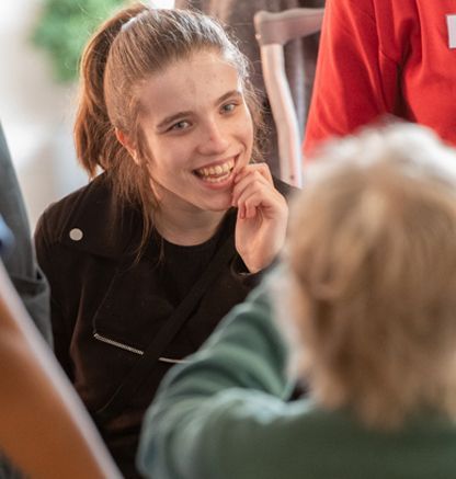 THIS IS SOPHIE

The 16-year-old is one of our first YOPEY Befrienders in a wheelchair. She certainly gets around. On a recent visit to Lyncroft care home in #Wisbech #Cambridgeshire the teenager talked to  a dozen different residents as well as joining in a singalong.