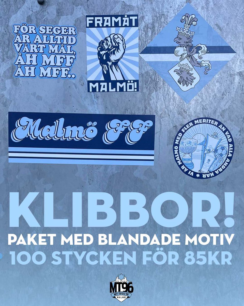 Till hemmamatchen mot Västerås SK 20/4 17:30 har vi tagit fram ett nytt klibbpaket. 
Köps i vår lucka på ståplatstorget från 15:30 på lördag! 
Swish eller kontanter går bra.