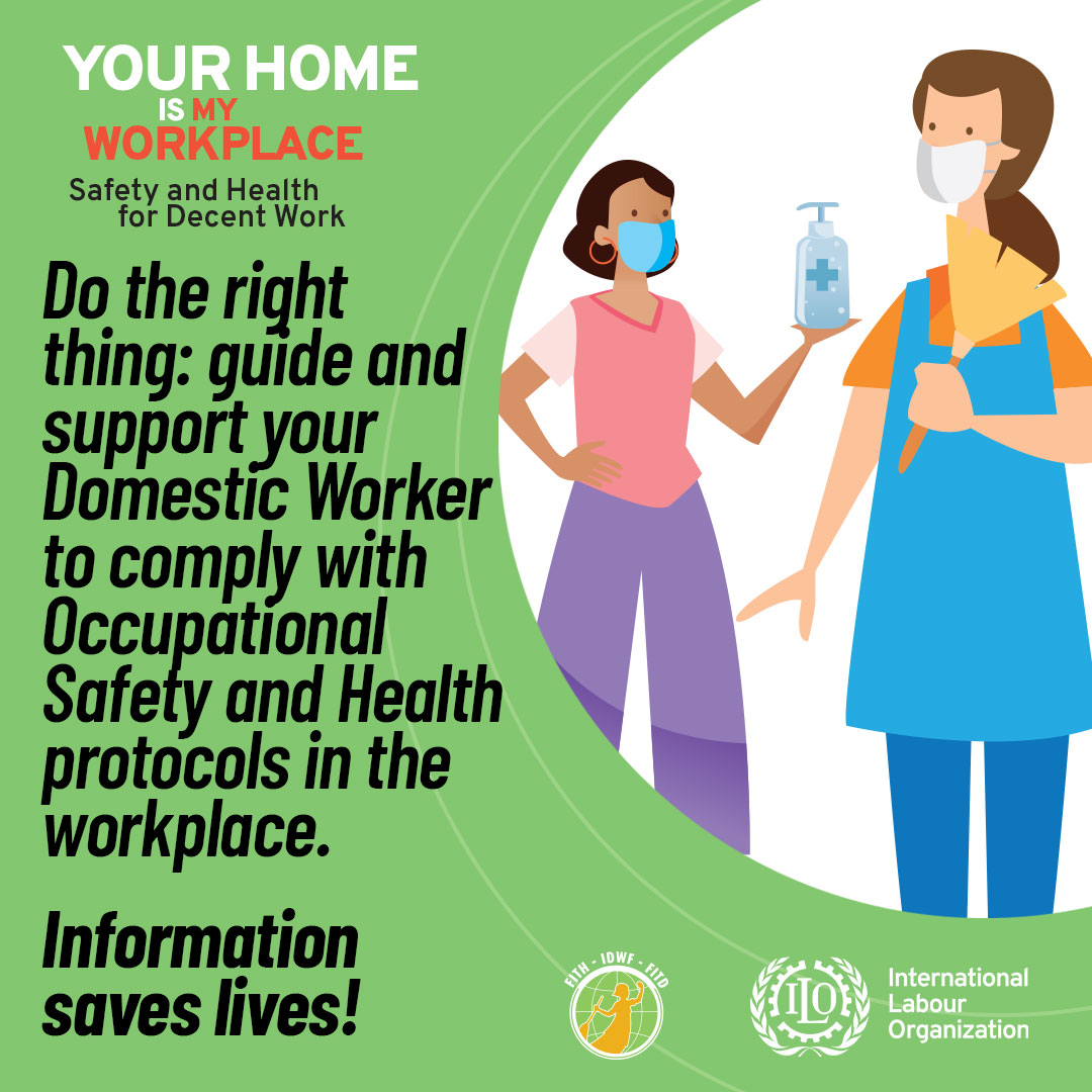 🗣️ Dialogue b/w #DomesticWorkers & #Employers is key to ensuring Health & Safety in the workplace. Shall we start at home? ⏰ #TimeIsNow: #CareForThoseWhoCareForYou 📒 Check out our Guide on #OSH 👉 loom.ly/8HgCvac @UN_Women @SolidarityCntr @FordFoundation @FESonline