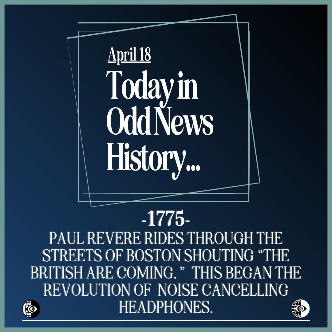 Shut up, dude. We’re trying to sleep! 
#onthisday #history #april18 #PaulRevere #funny