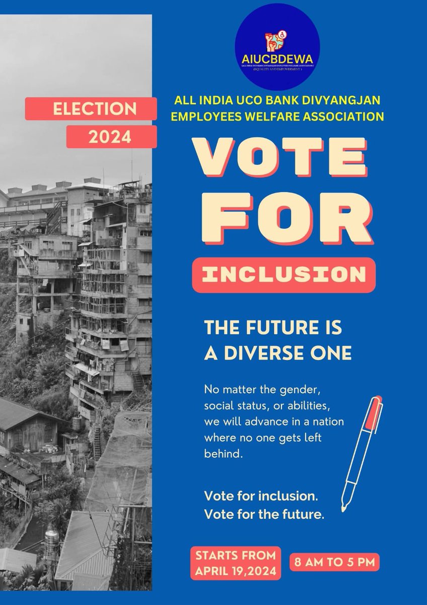 Vote is your Right ,Cast your Vote 🇮🇳
#inclusivity
#equality 
#empowerment 
@UCOBankOfficial @socialpwds @PMOIndia @MSJEGOI @ECISVEEP @GoI_MeitY @PTI_News