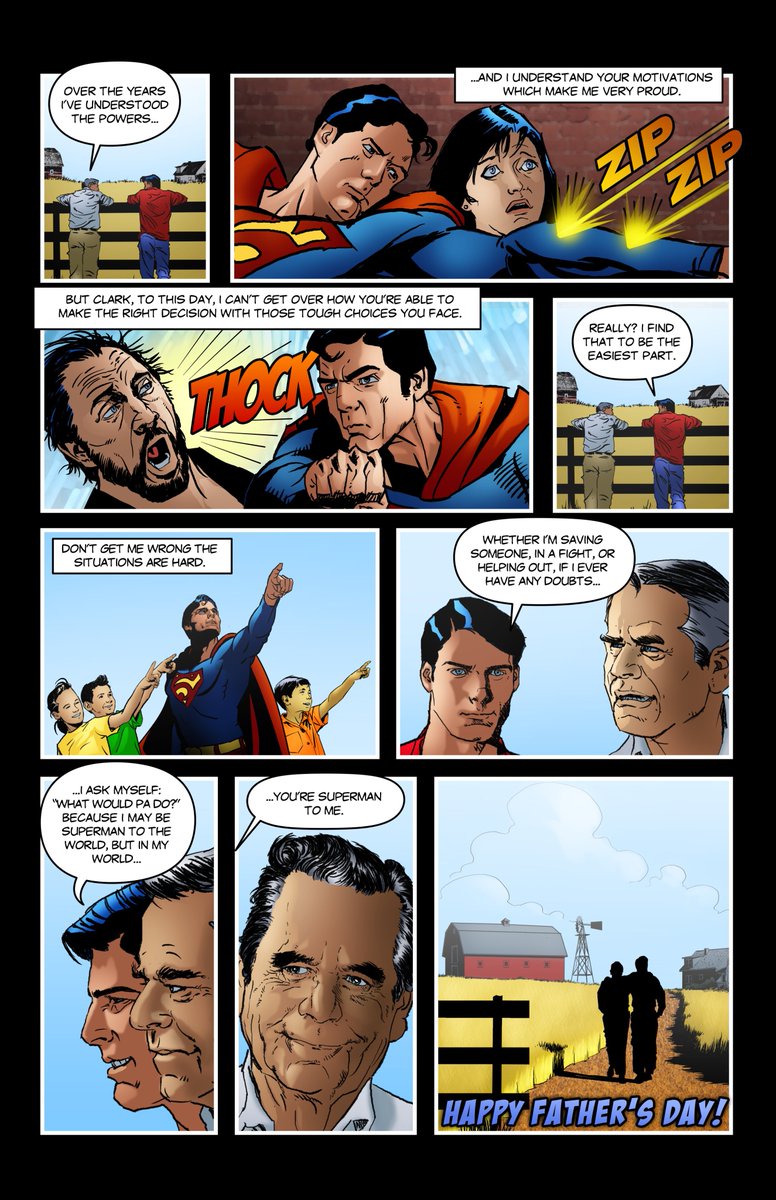 Happy #SupermanDay Here's a little thing I wrote as a father's day gift for everyone, with art by @gerrykissell