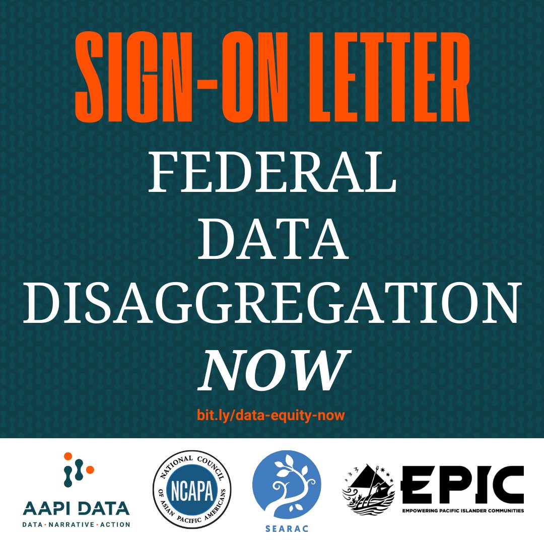 SIGN ON 📝 Disaggregated data is vital to our #AANHPI communities — join us and raise your voice to urge the Biden administration to take swift action on data equity for our communities! Read more and sign on today: bit.ly/data-equity-now