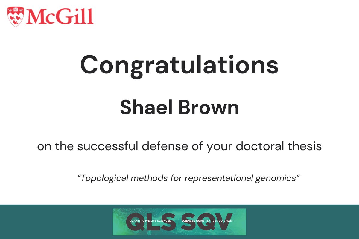 Quantitative Life Sciences (@qlsmcgill) on Twitter photo 📢Congratulations <a href="/QLSMcGill/">Quantitative Life Sciences</a> student Shael Brown on this incredible achievement🎉🎊We wish you the best of luck on all your future projects! 📢Congratulations <a href="/QLSMcGill/">Quantitative Life Sciences</a> student Shael Brown on this incredible achievement🎉🎊We wish you the best of luck on all your future projects!