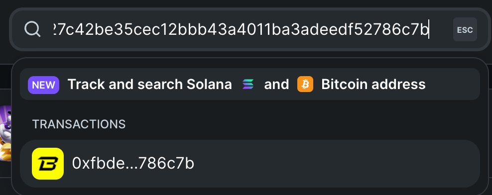 Did you know? You can paste in any transaction hash in our search bar, and Zapper will automatically route you to the correct chain.