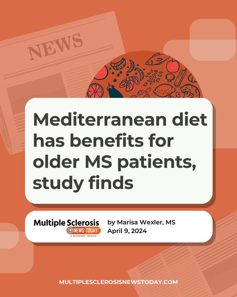 How might a Mediterranean diet benefit older MS patients? Explore new findings: bit.ly/4414MCR 

#MS #MultipleSclerosis #MSResearch #MSNews #MSDiet