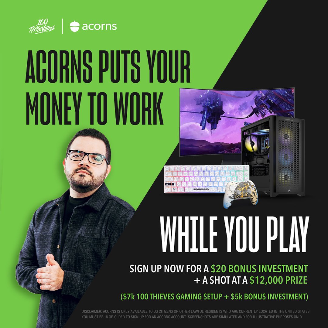 Tune into @CourageJD’s stream NOW to find out more about @acorns and this giveaway! YouTube.com/CouRageJD