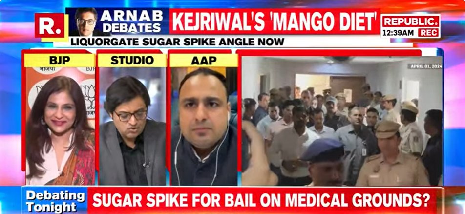 LPanchaxari's tweet photo. @shaziailmi 
Anmol ka 50 rupaay kaato overacting 

@republic 
Anmol, Shazia knows Kejri more than you :-D https://t.co/PGfywdtiAA