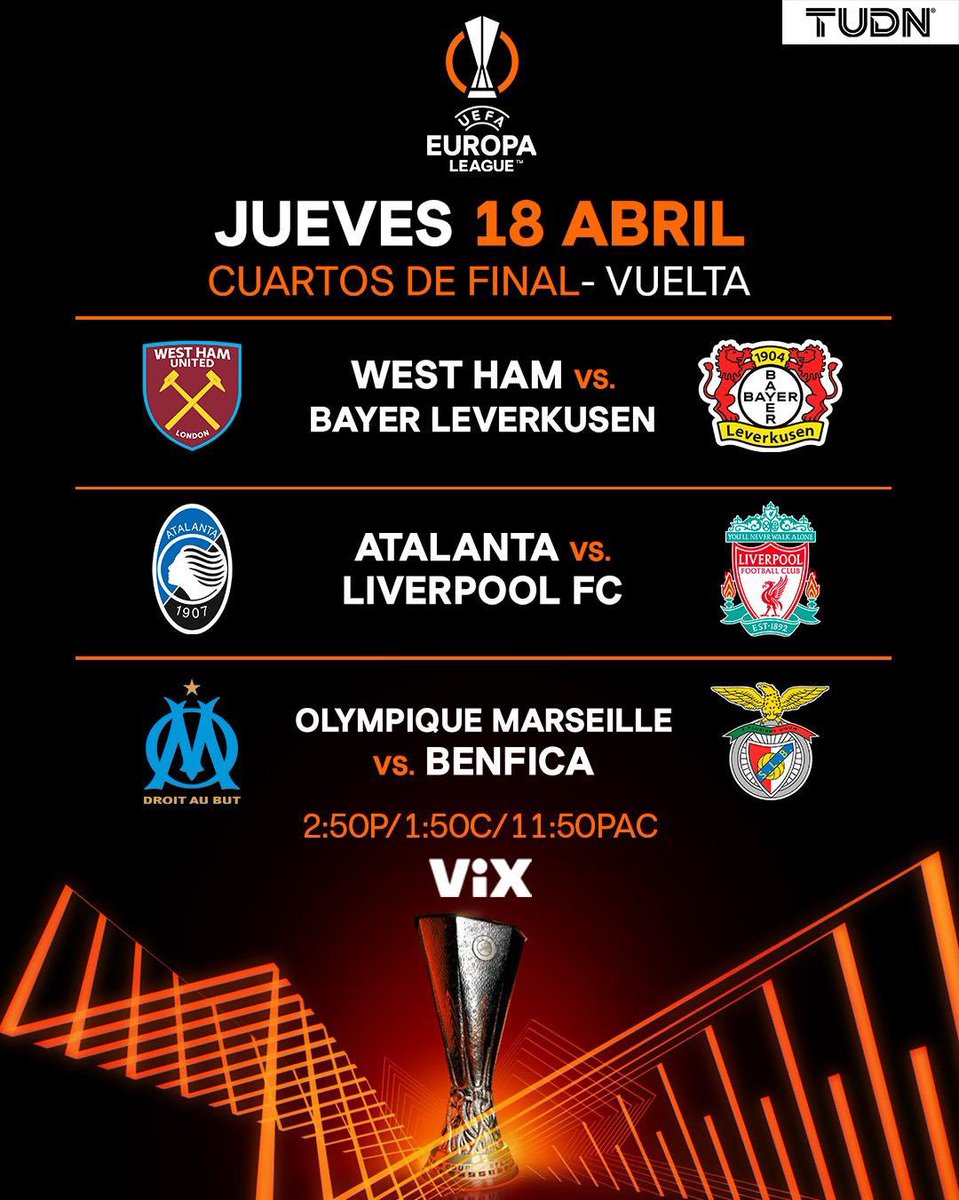 #EuropaLeagueEnTUDN HOY a partir de las 2:50P/1:50C/11:50PAC Por @ViX 🇺🇸📲 bitly.ws/3dH85