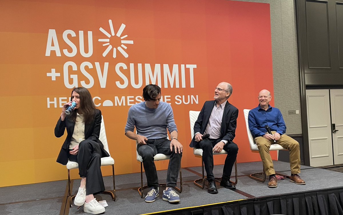 carnegielearn's tweet image. #ICYMI: Our very own Chief Scientist Dr. @stvritter shared his insights at @asugsvsummit on #AI in #EdTech and how he helped build Carnegie Learning into the #ArtificialIntelligence leader it is today. 🤖👏 #ASUGSVSummit