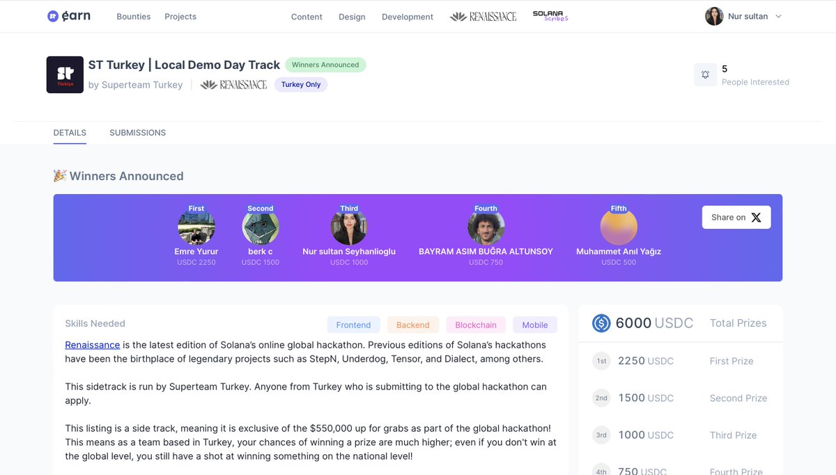 🥇 <a href="/safepay_app/">SafePay</a> takes the first,
🥉 VoterDAO project the third place. 
<a href="/Kivilcim_PreInc/">ÇOMÜ Kıvılcım Ön Kuluçka Merkezi</a> continues to shape the Blockchain Developer ecosystem🪐✨