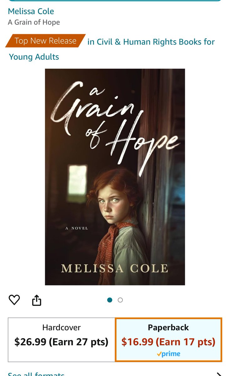 I’m very grateful that A Grain of Hope is a TOP NEW RELEASE in Civil & Human Rights books for Young Adults. The Holodomor was one of the greatest human rights abuses and tragedies in the 20th century.
