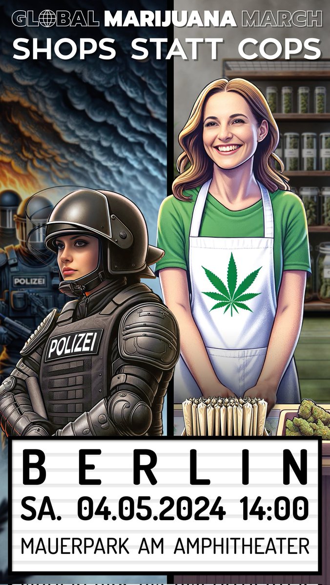 Diesen Samstag feiern wir beim #420Berlin.
Nächsten Samstag geht's dann wieder weiter mit Aktivismus.
Auf einem Bein kann man nicht stehen, daher fordern wir schleunigst die Umsetzung der Säule 2 und echte #Legalisierung mit Fachgeschäften!

#weedmob #Gmm2024 #Cannabis