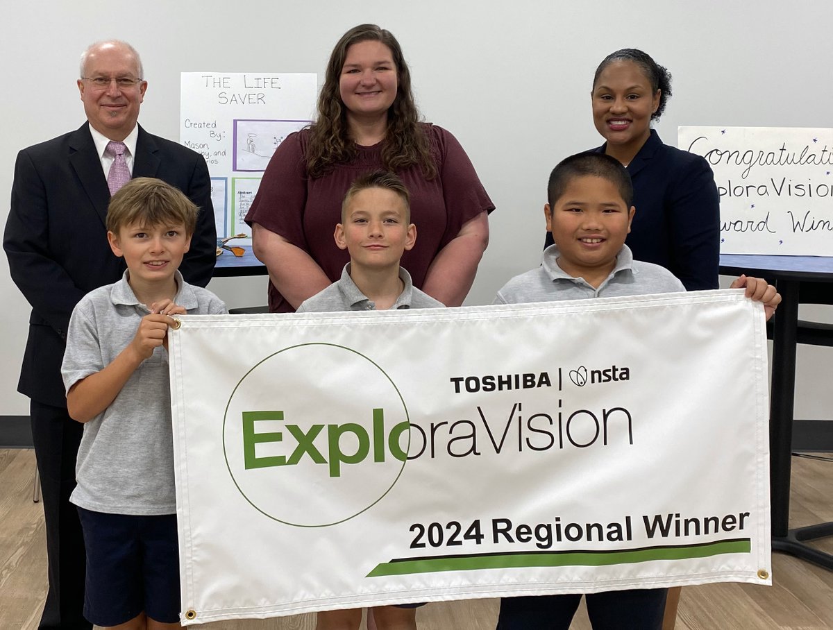 Mason, Kolby & Scotty are 3rd graders @BSHKnights They were named regional winners in this year's Toshiba/@NSTA ExploraVision competition. Their project 'The LIfe Saver,' and their heartwarming story: wtvr.com/.../loc.../the… Congrats and best of luck for the national round!