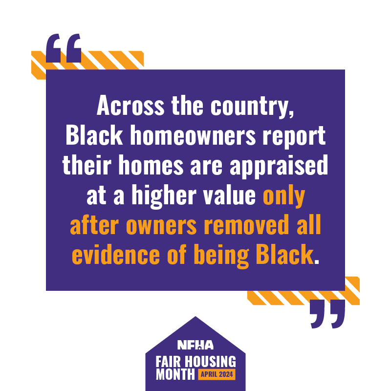 The home is the most important financial asset for most Americans, and it can also be a way to build generational wealth. That's why the harms of #appraisalbias are so far-reaching. Help us shine a light on this important issue. bit.ly/3U0Lev6 #FairHousingMonth