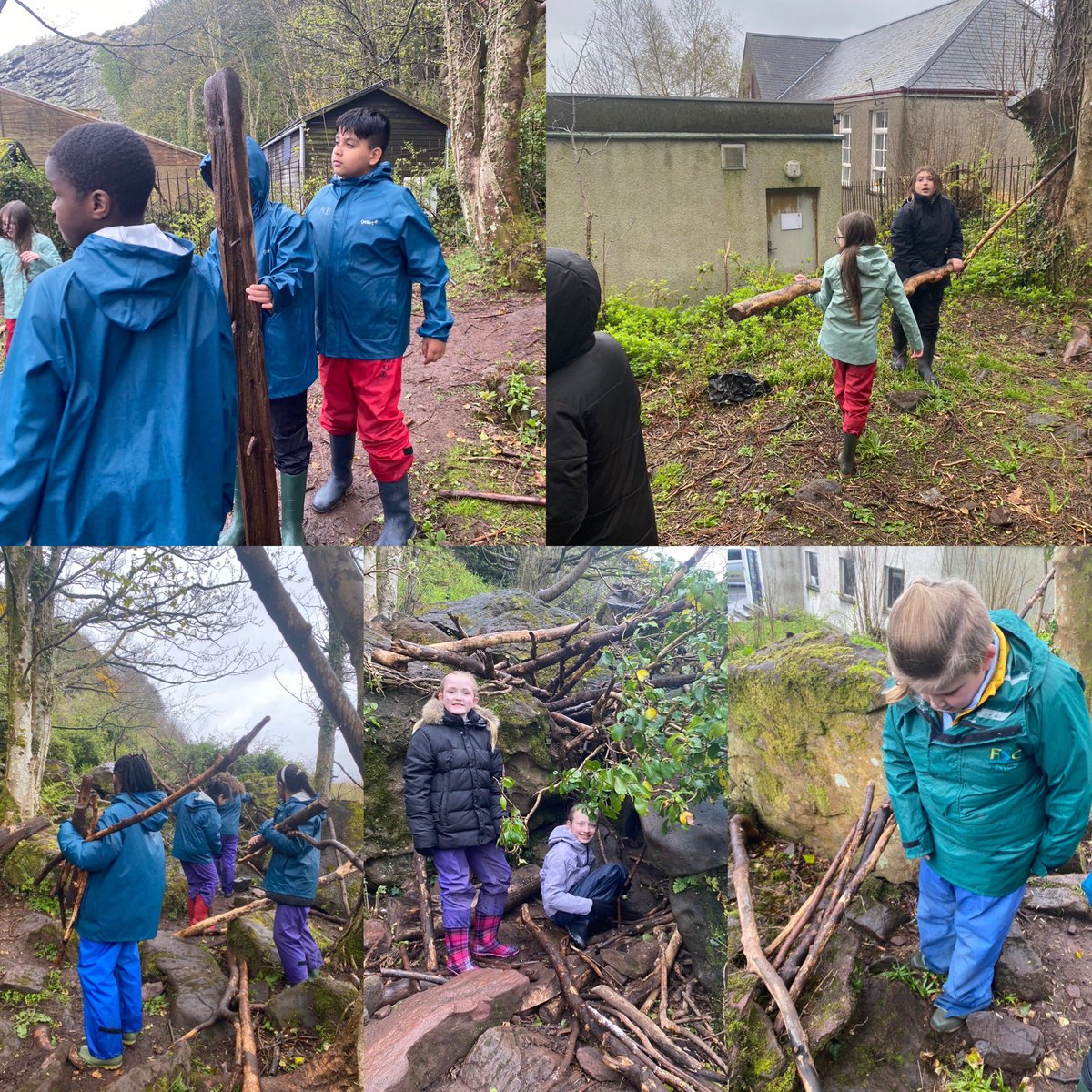 Our Primary 6’s had a great time using their teamwork and engineering skills to build dens in the @FSC_Millport woods 🌲