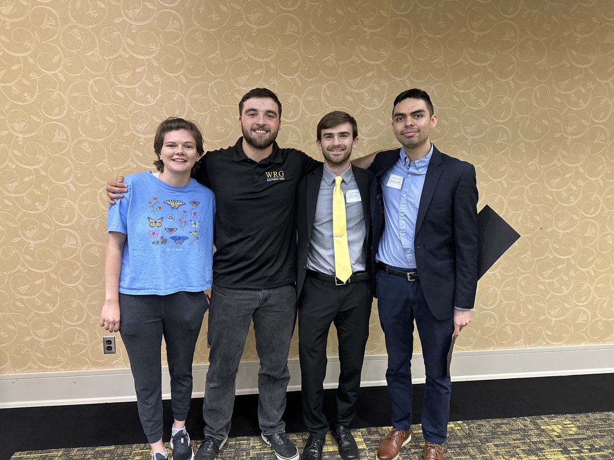 Congrats to the Physical Sciences & Mathematics awardees from the 2024 @USM_GradSchool Research Symposium! Oral 1st - Ethan Rose (Patton Group) 2nd - Anthony Griffin (Qiang Group) Poster 1st - Virginia Mullins (Wiggins Group) 2nd - Nicholas Enos (Wiggins Group)