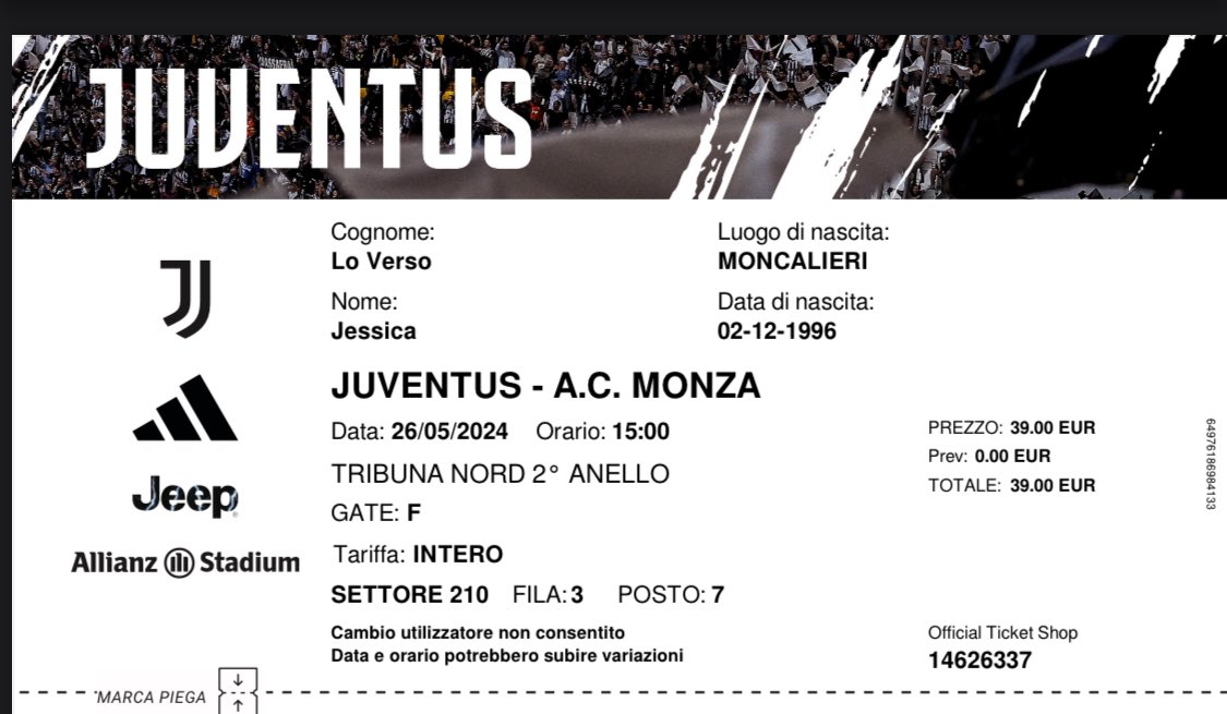 E si va allo stadio per la terza volta quest’anno ❤️

#Juventus #JuveMonza