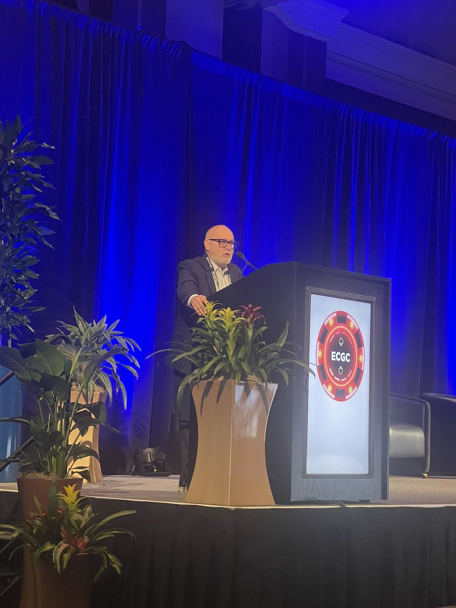 President &amp; Chief Executive Officer of Mohegan Gaming Ray Pineault at East Coast Gaming Congress.  #skillgames #DigitalGaming #responsiblegaming