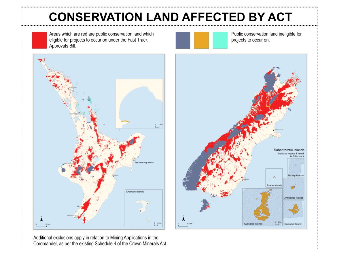 This shows the vast area of conservation land that’s under threat from Luxon’s fast-track #WarOnNature.

Today is the LAST DAY to have your say and Greenpeace has made it easy here greenpeace.nz/uboimd

#nzpol