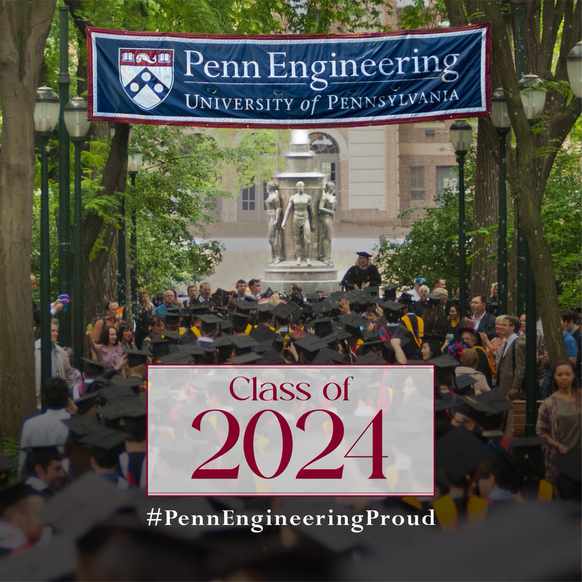 Penn Engineering's Class of 2024 Commencement is just around the corner. Use hashtag #PennEngineeringProud on your posts to share the celebrations! bit.ly/3L6uADx