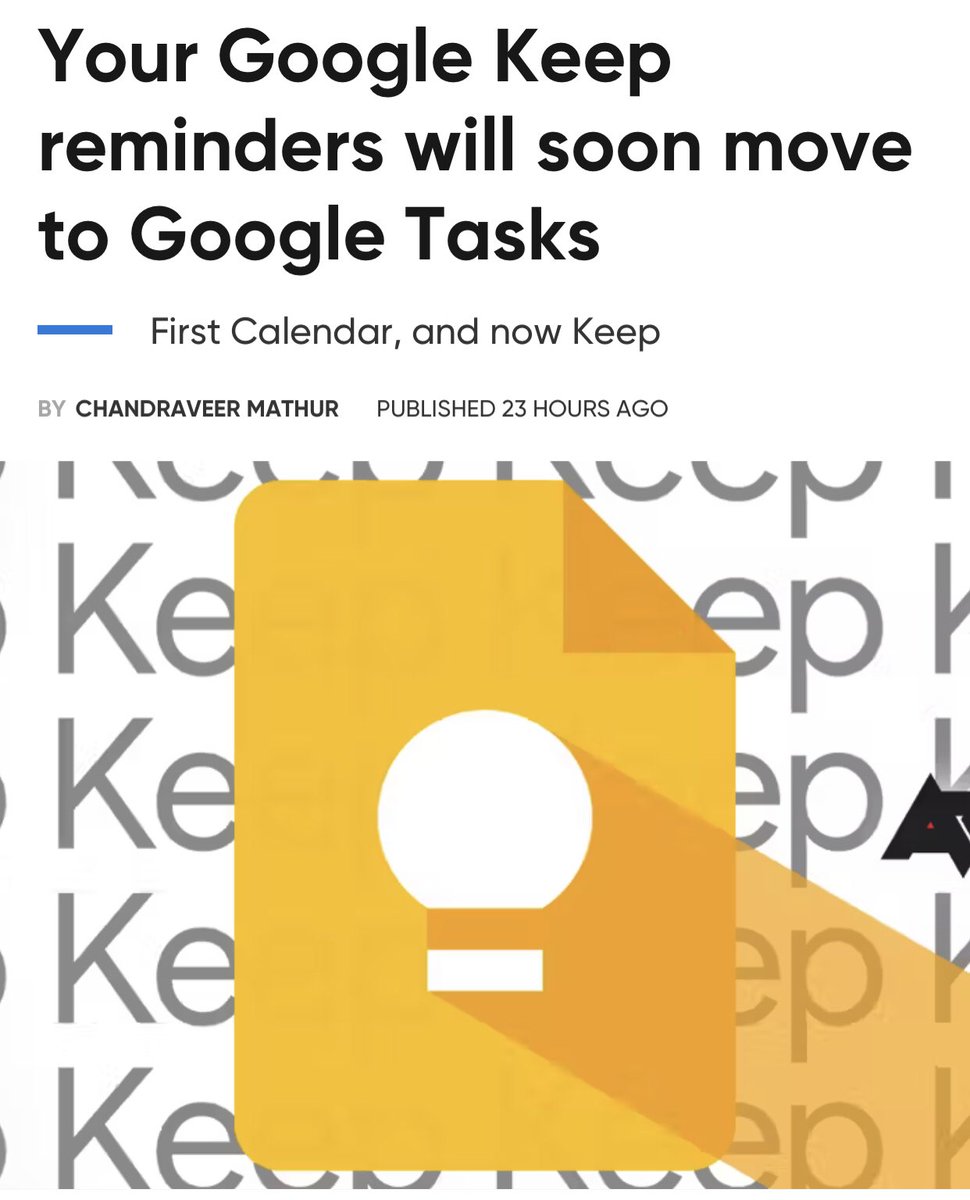 Get that Google Tasks app on your phone! ✅ androidpolice.com/google-keep-re… #GoogleEDU #GoogleET