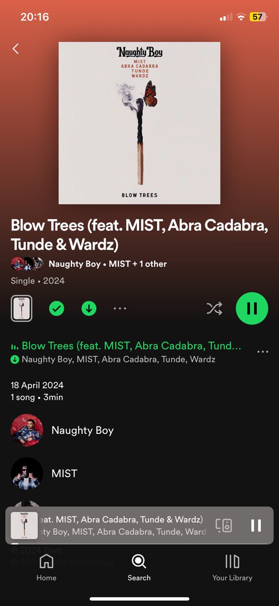 Had to listen, save and buy @NaughtyBoyMusic new tune #BlowTrees. Love it! Buy it and stream it now!