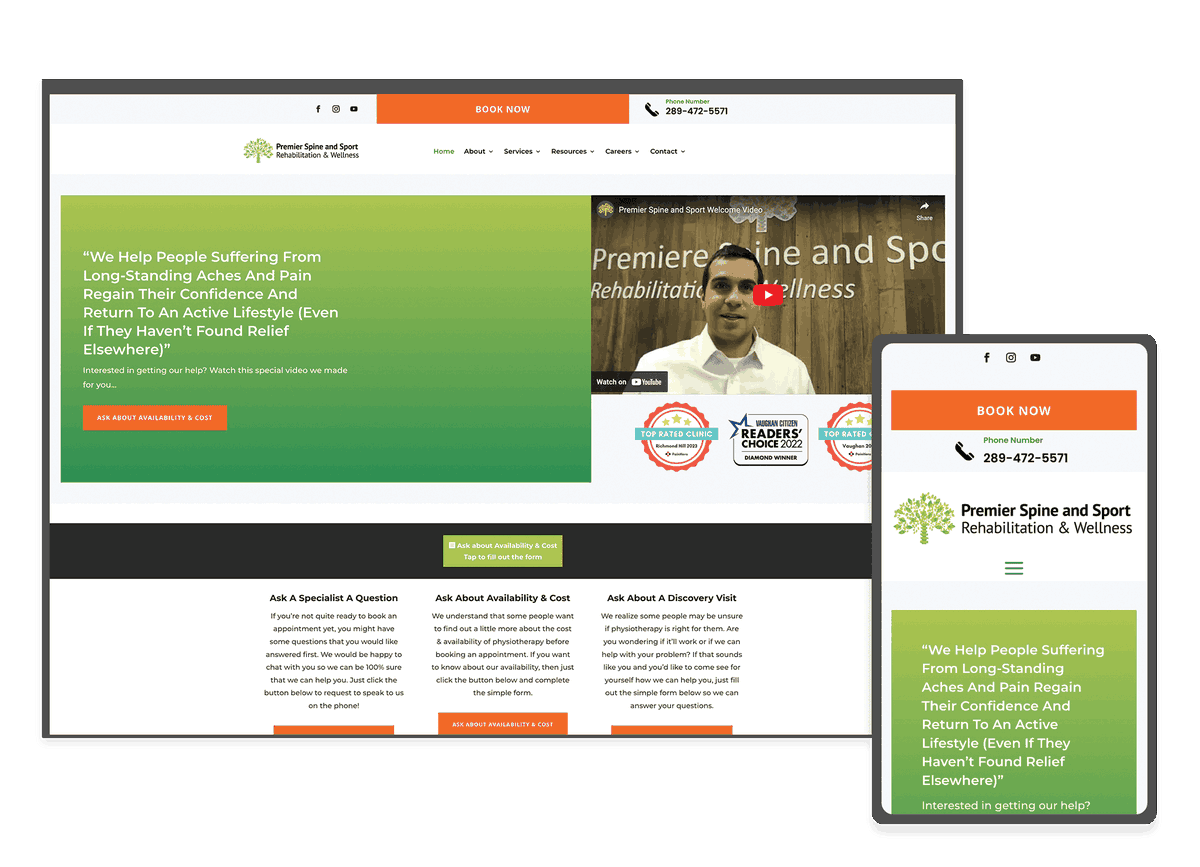 websitesca's tweet image. Premier Spine and Sport Rehabilitation &amp;amp; Wellness in Vaughan, Ontario offers targeted physiotherapy and wellness solutions designed to treat chronic pain and enhance mobility. 

websites.ca/toronto-web-de…