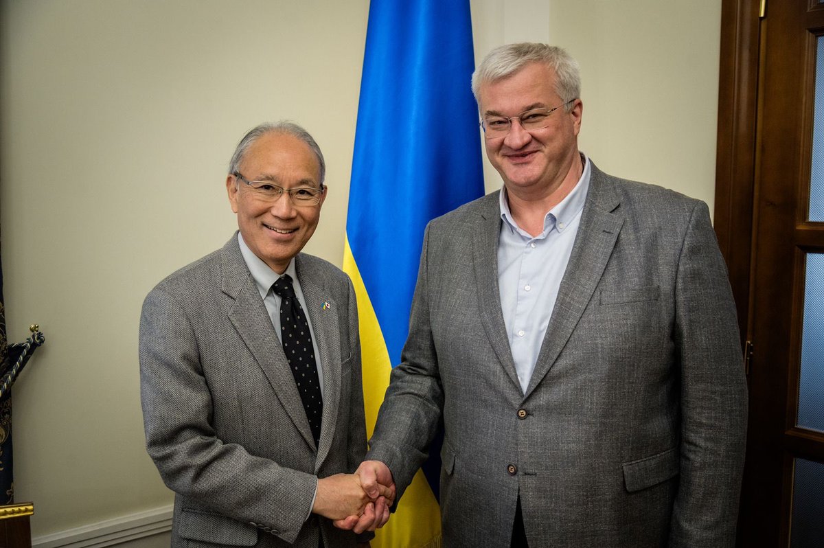 Had a fruitful discussion with 🇯🇵 Ambassador Matsuda Kuninori. #Japan sustainably demonstrates strong leadership and most devoted support of 🇺🇦.A true friend in need to our country and people. Looking forward to strengthening Special Global Partnership between 🇺🇦and 🇯🇵.@JPEmbUA