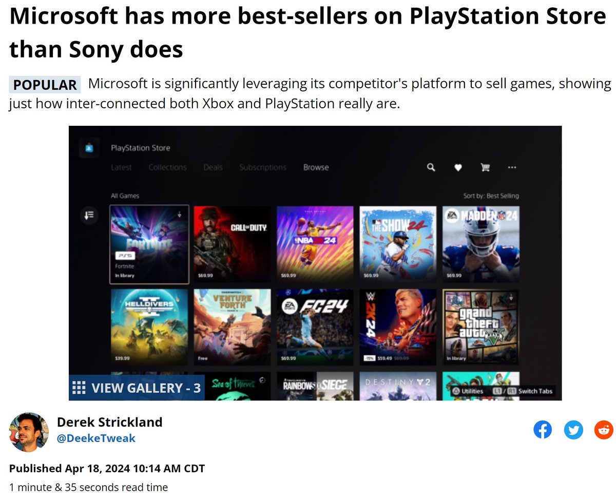Microsoft CEO Satya Nadella: 'With now Activision I think we have a chance of being a good publisher, quite frankly, on Sony.' 'We think that now we have the ability to do what we always set out to do, which is build great games and deliver them to folks across all platforms.'