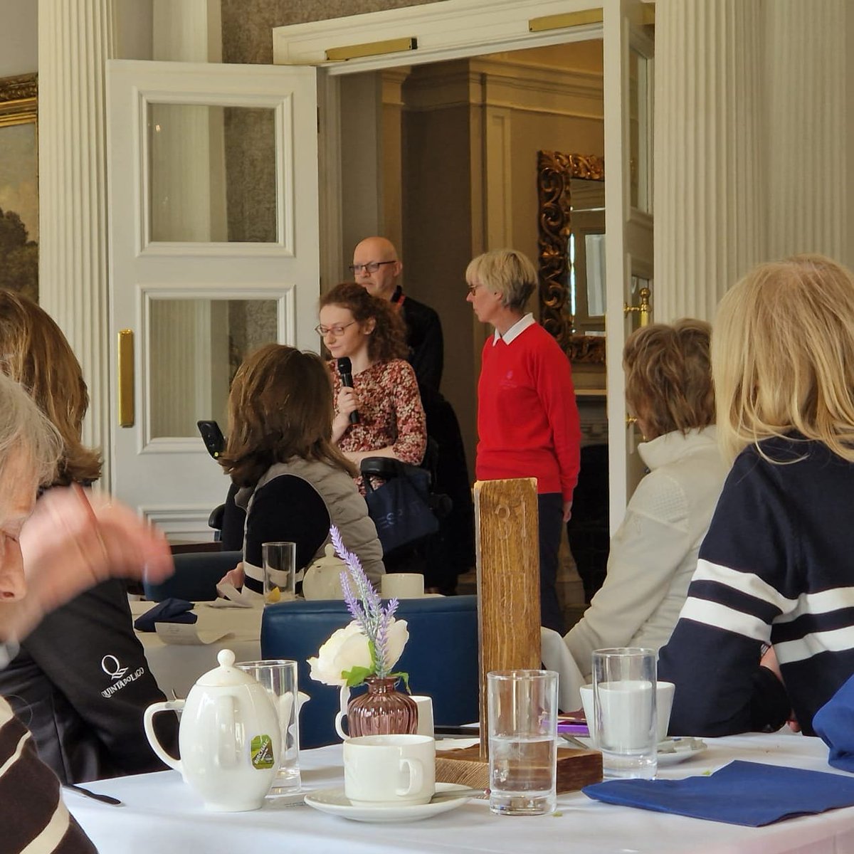 It was great to speak to around 70 ladies at @BurhillGolfClub on Tuesday, sharing my story, talking about the great work of @White_Lodge and raising awareness and understanding of disability. Thank you to the ladies captain, Debbie for choosing to support White Lodge this year.