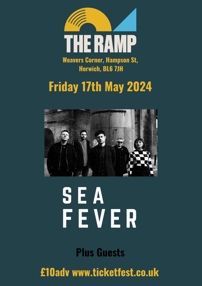 It's only a month away from our live show at the Ramp in Horwich and we can't wait to be there. Tickets are selling fast still so get yours today because we can't wait for you to be there too. Ticket link is below 👇👇 ticketfest.co.uk/event/sea-feve…