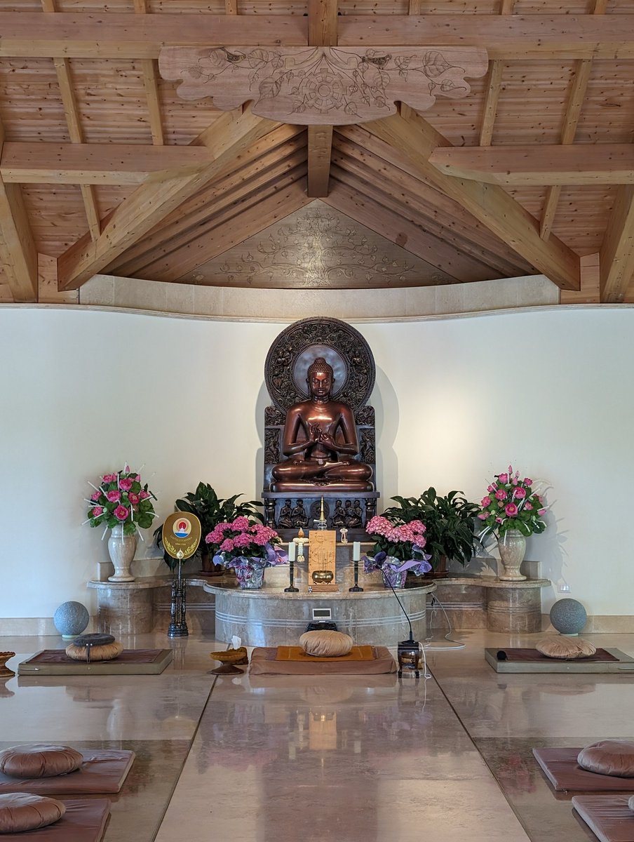 Dad visited the monastery for the first time. He just told me that since we came back from the monastery he has been able to sleep peacefully and it had a huge positive impact on him. As a son there is no bigger joy for me than bringing my parents closer to Buddha Dharma.