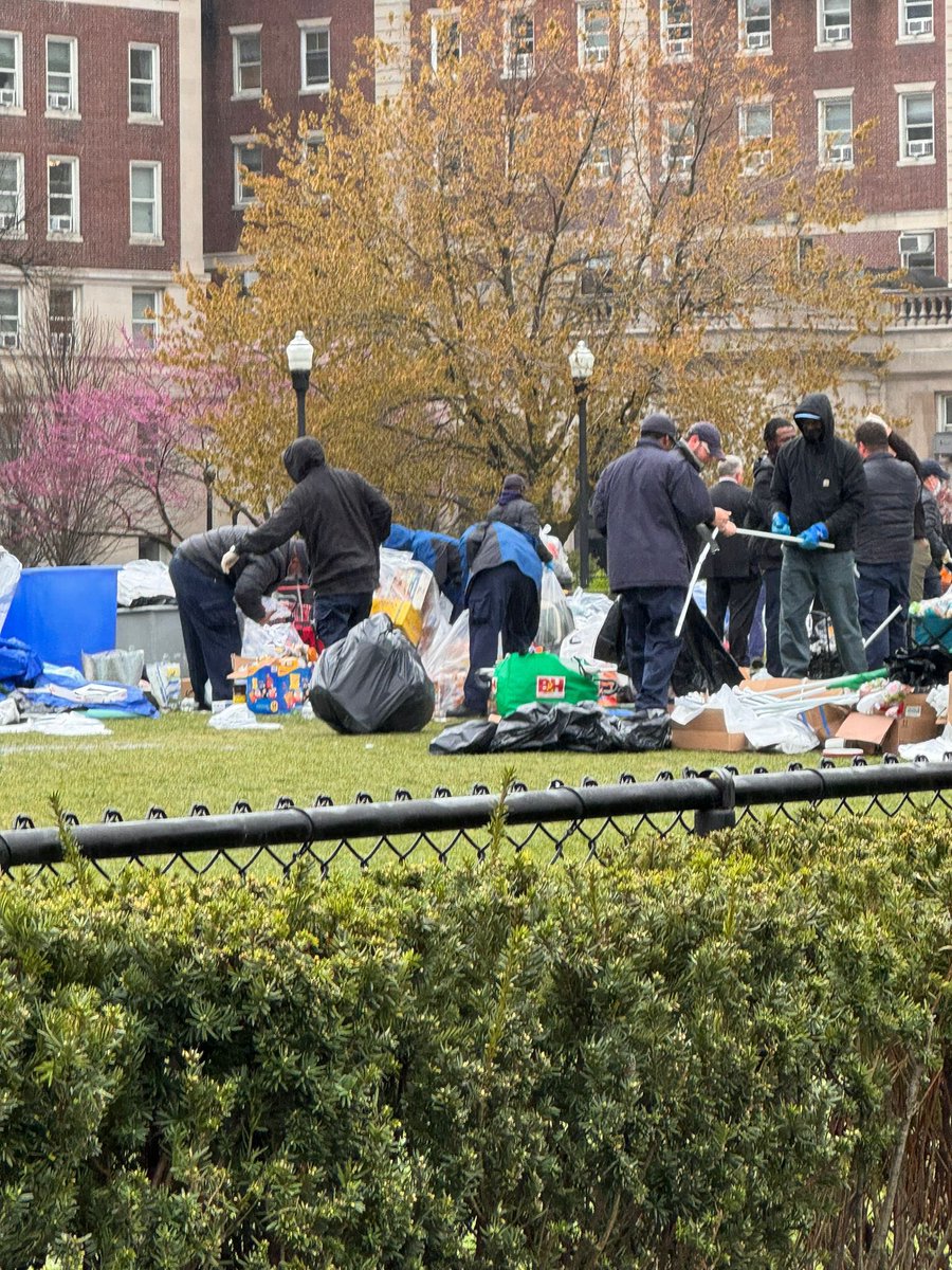 This sums up the entitled Columbia students’ protest: they left a huge mess of garbage for the cleaning staff to clean up.